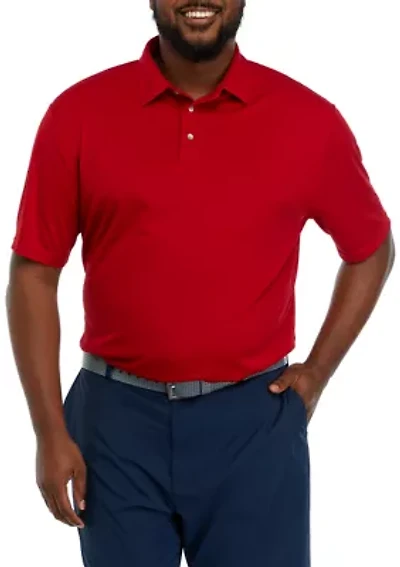 Big & Tall Short Sleeve Solid Airplay Polo Shirt