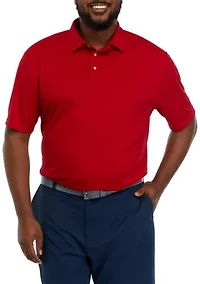 Big & Tall Short Sleeve Solid Airplay Polo Shirt
