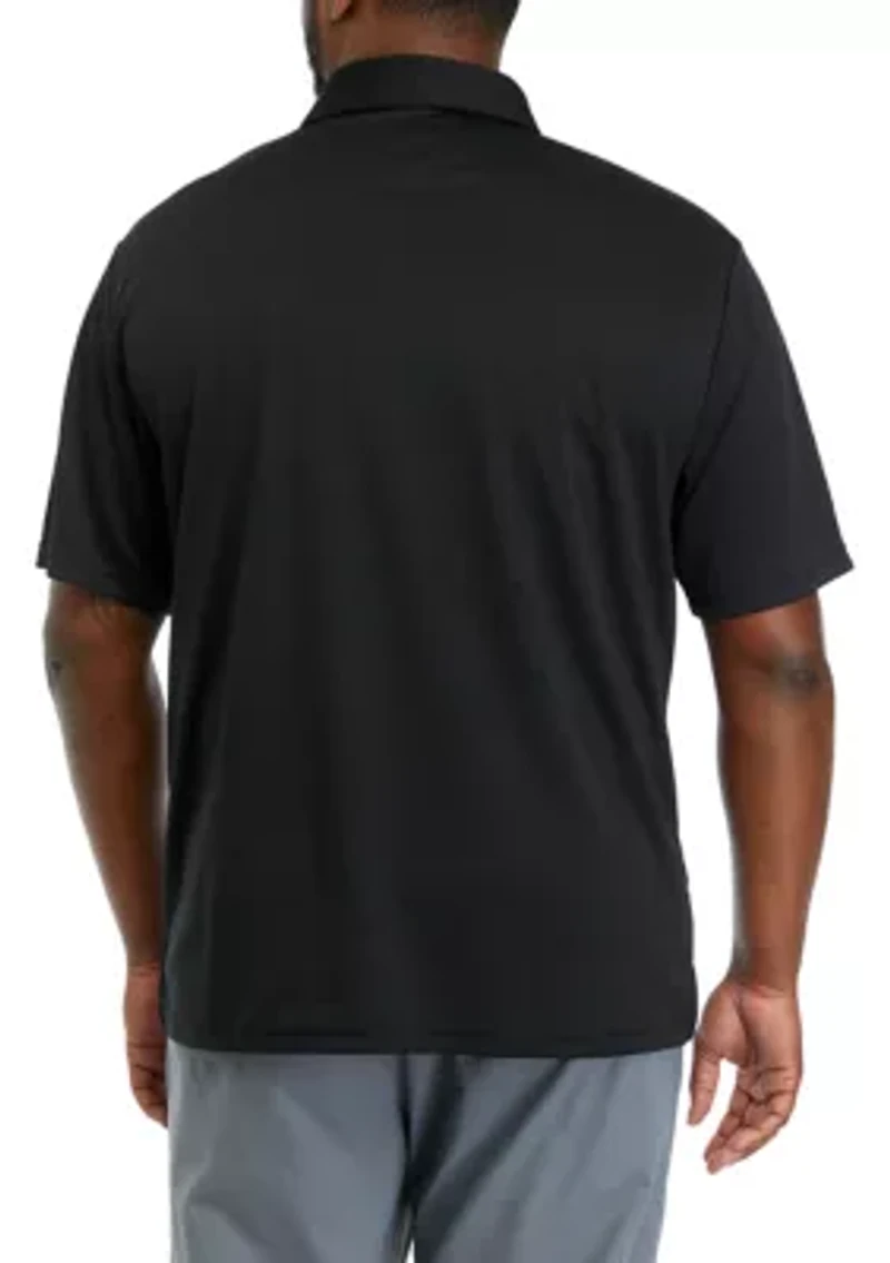 Big & Tall Short Sleeve Solid Airplay Polo Shirt