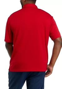 Big & Tall Short Sleeve Solid Airplay Polo Shirt