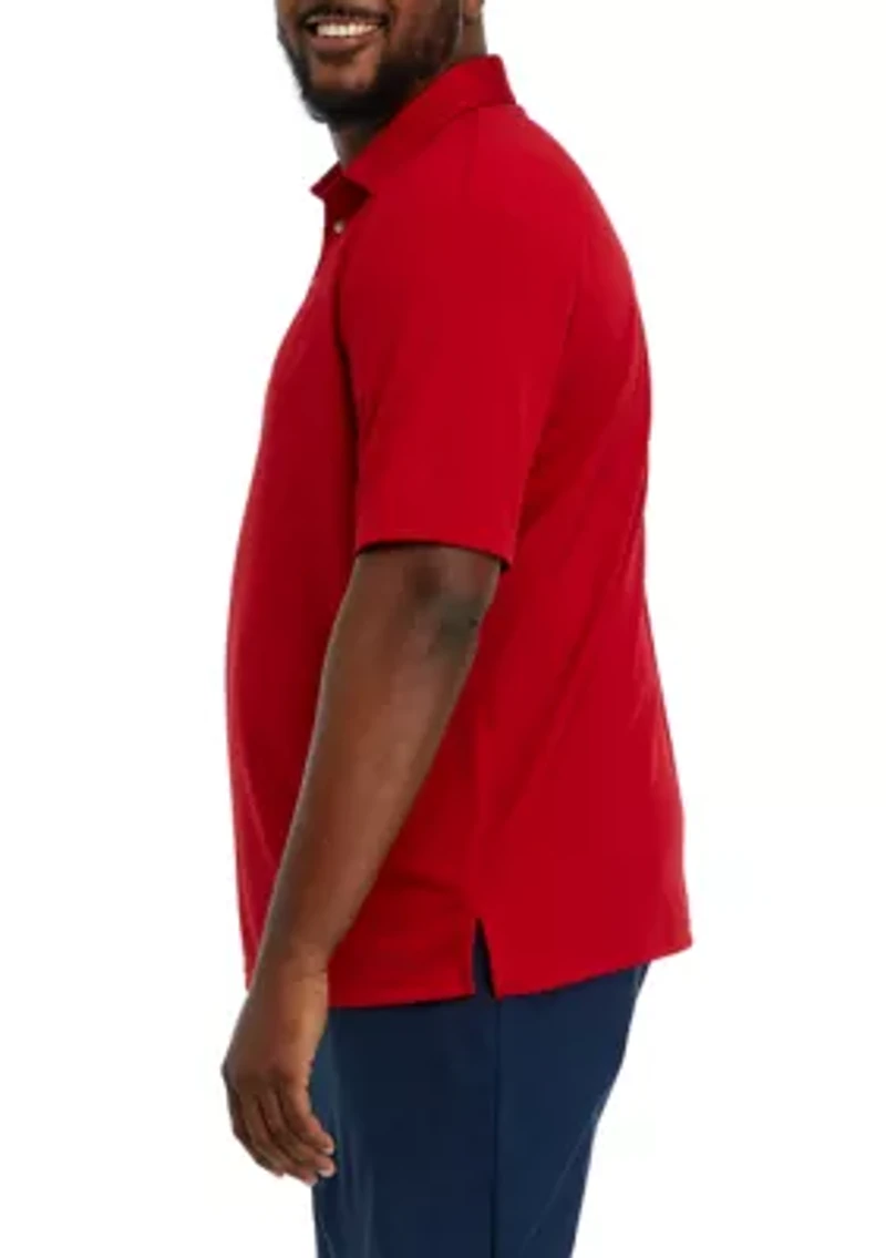 Big & Tall Short Sleeve Solid Airplay Polo Shirt
