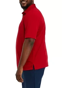 Big & Tall Short Sleeve Solid Airplay Polo Shirt