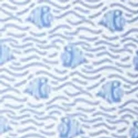 Men's Short Sleeve Angler Fish Print Polo Shirt