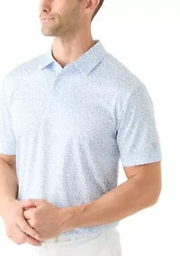 Men's Short Sleeve Shell Printed Polo Shirt