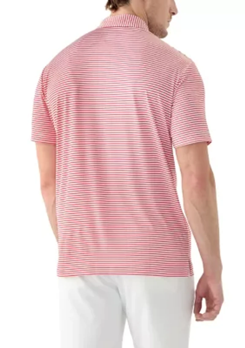 Men's 2 Color Feeder Stripe Polo Shirt