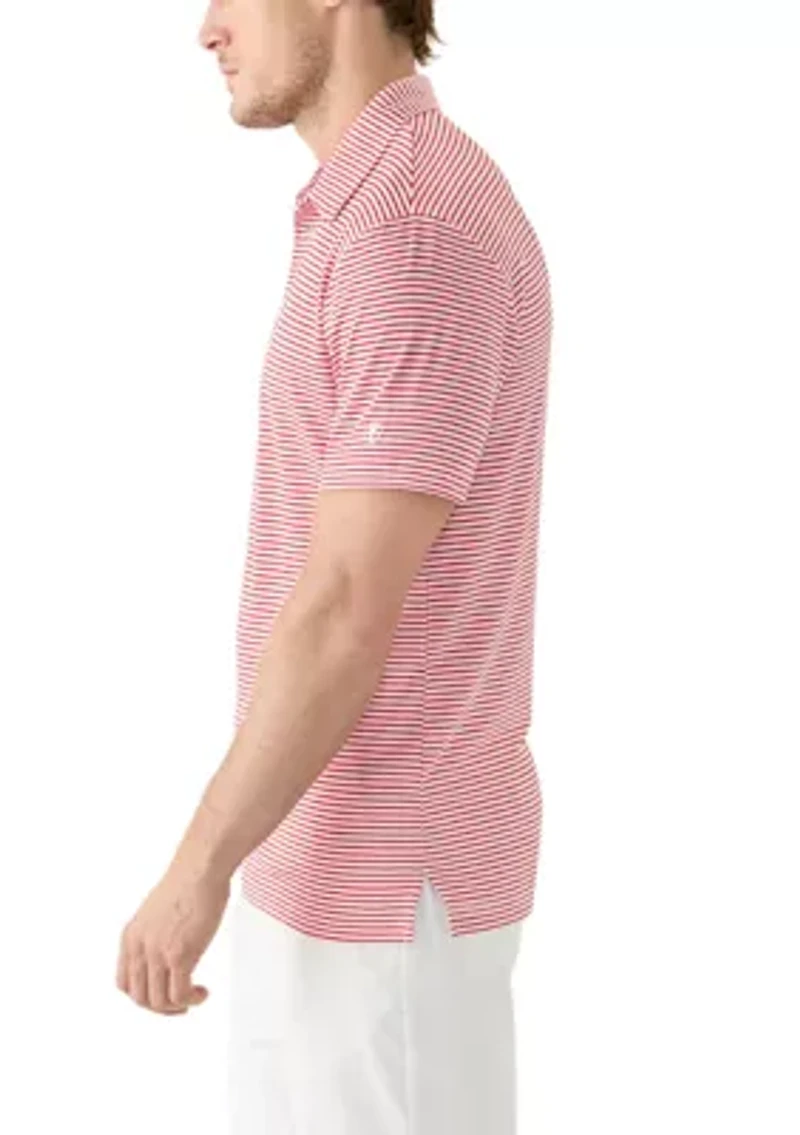 Men's 2 Color Feeder Stripe Polo Shirt