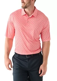 Big & Tall Short Sleeve Angel Fish Printed Polo Shirt