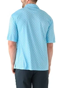 Big & Tall Short Sleeve Angel Fish Printed Polo Shirt