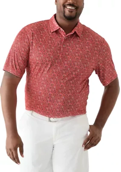 Big & Tall Shell Printed Polo Shirt