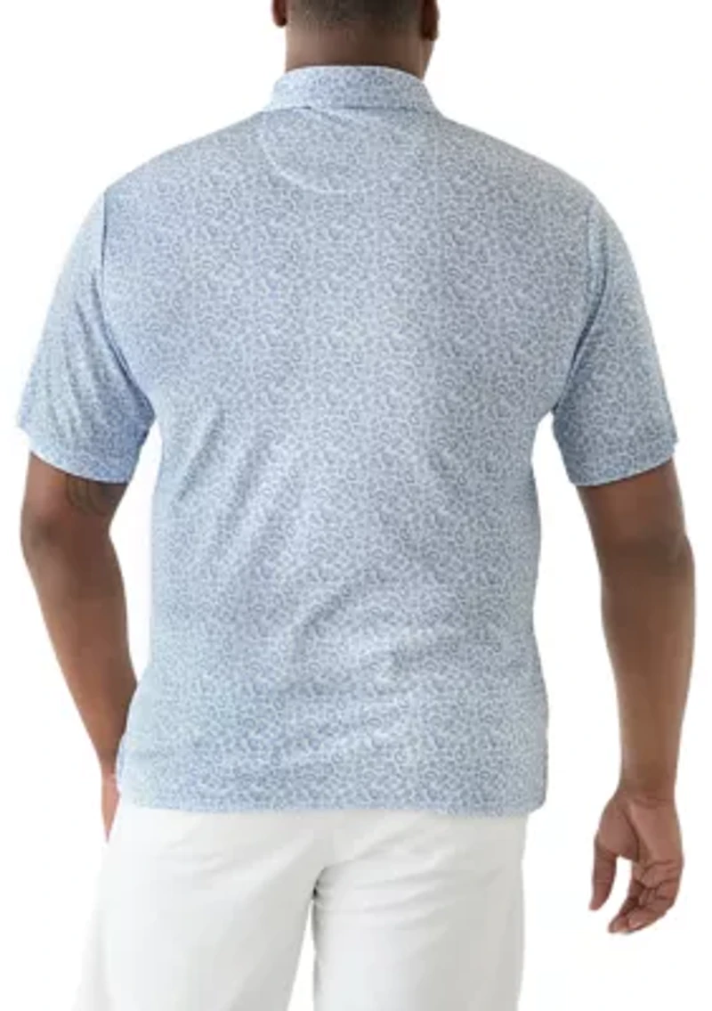 Big & Tall Shell Printed Polo Shirt