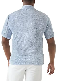 Big & Tall Shell Printed Polo Shirt