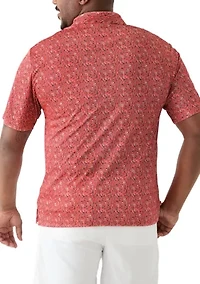 Big & Tall Shell Printed Polo Shirt
