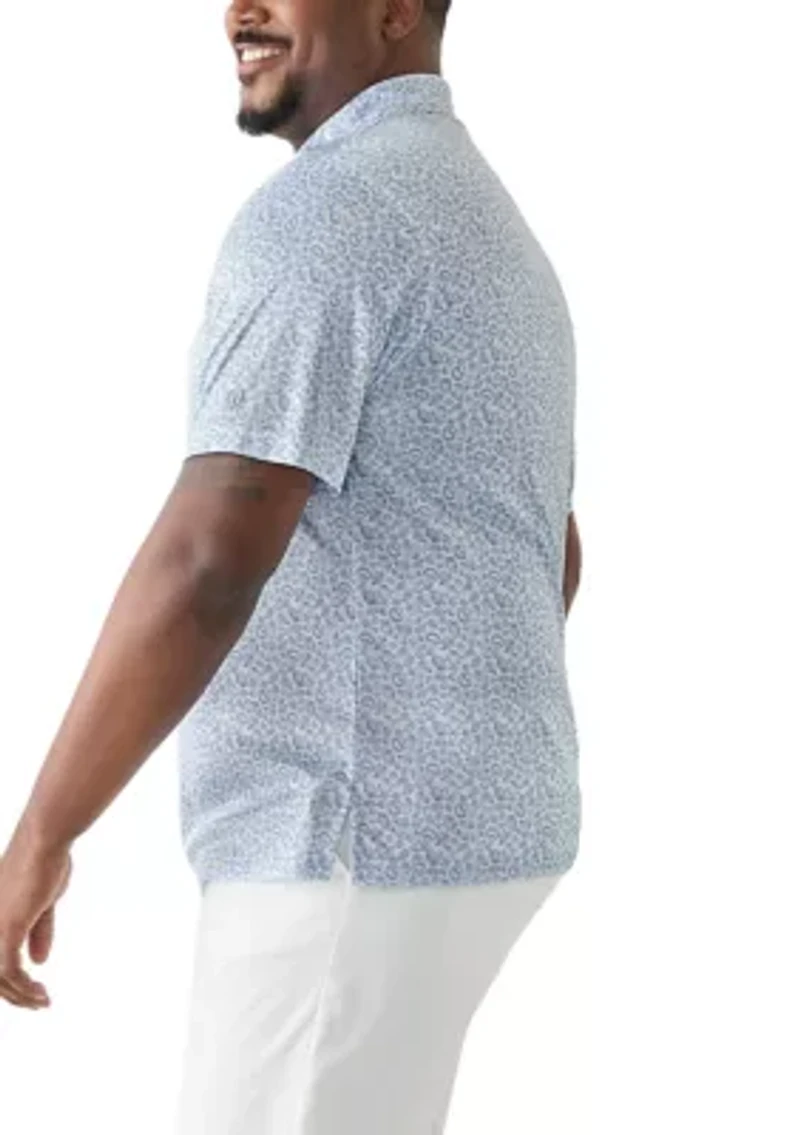 Big & Tall Shell Printed Polo Shirt