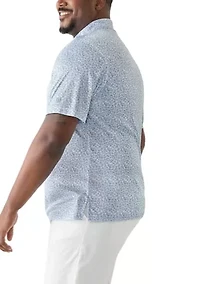 Big & Tall Shell Printed Polo Shirt