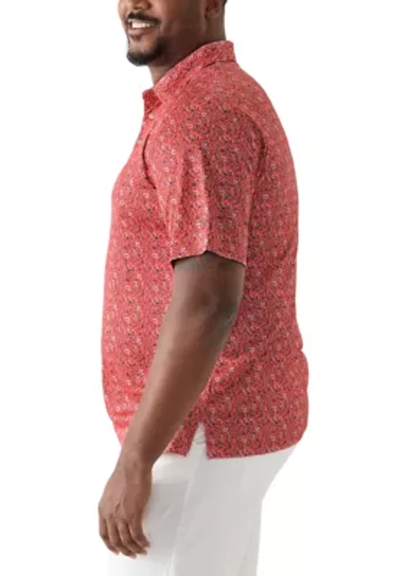 Big & Tall Shell Printed Polo Shirt