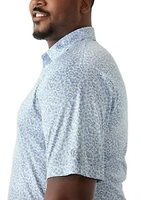 Big & Tall Shell Printed Polo Shirt