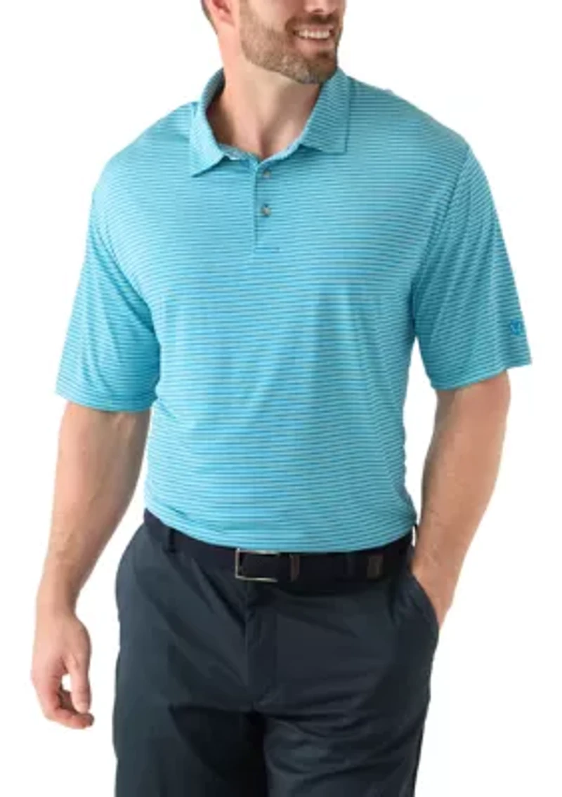 Big & Tall Short Sleeve 3 Count Stripe Polo Shirt
