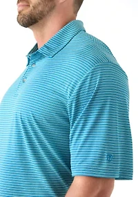 Big & Tall Short Sleeve 3 Count Stripe Polo Shirt