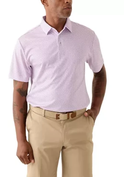 Men's Geometric Bow Tie Printed Polo