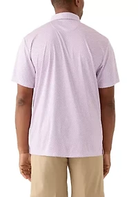 Men's Geometric Bow Tie Printed Polo