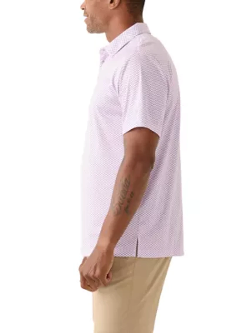 Men's Geometric Bow Tie Printed Polo