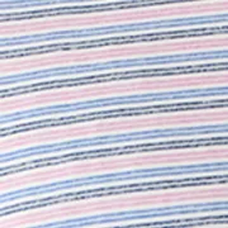 Men's Short Sleeve Heather Stripe Polo with Self Collar