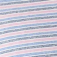 Men's Short Sleeve Heather Stripe Polo with Self Collar