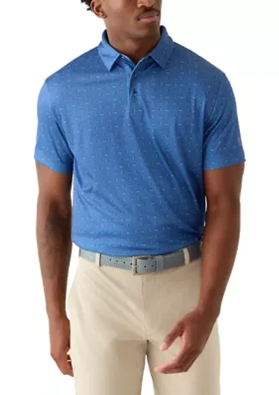 Men's Short Sleeve Digital Golf Polo T-Shirt