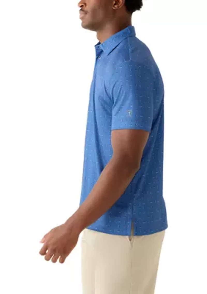 Men's Short Sleeve Digital Golf Polo T-Shirt