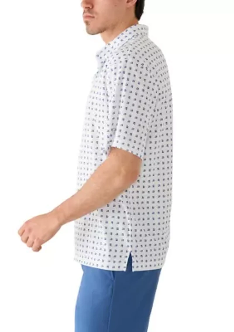 Men's Short Sleeve Digital Golf Polo T-Shirt