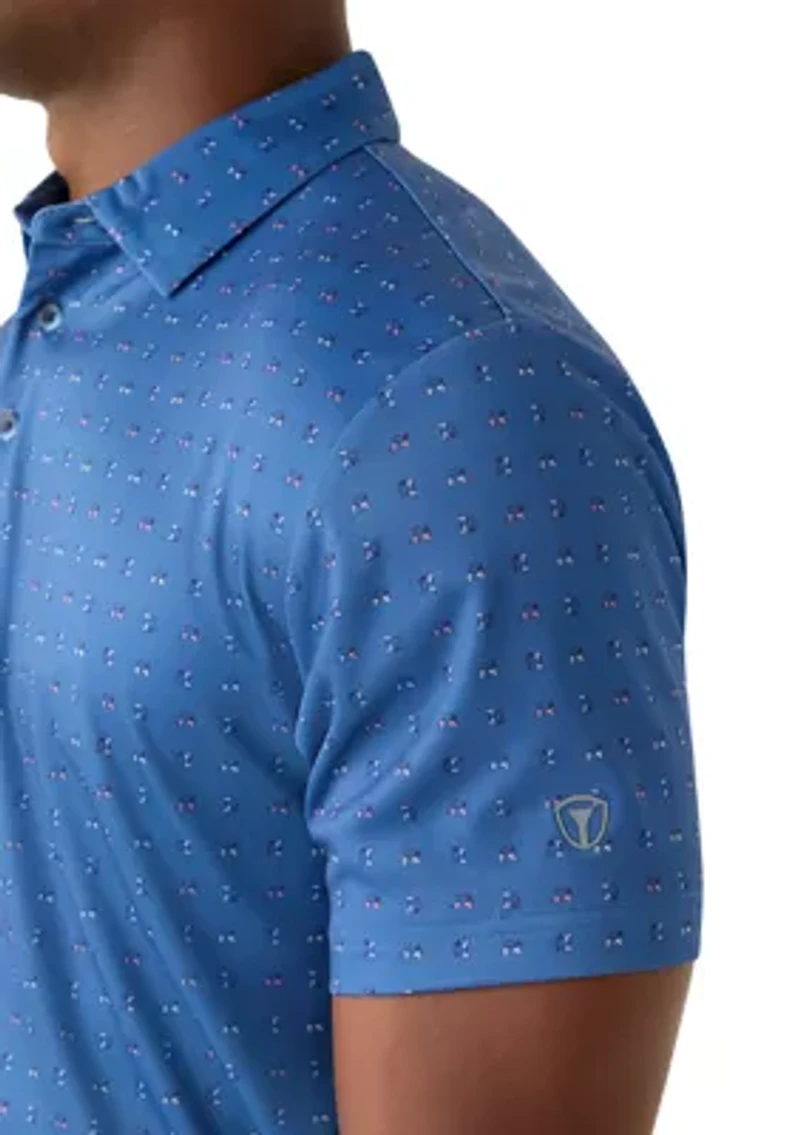 Men's Short Sleeve Digital Golf Polo T-Shirt