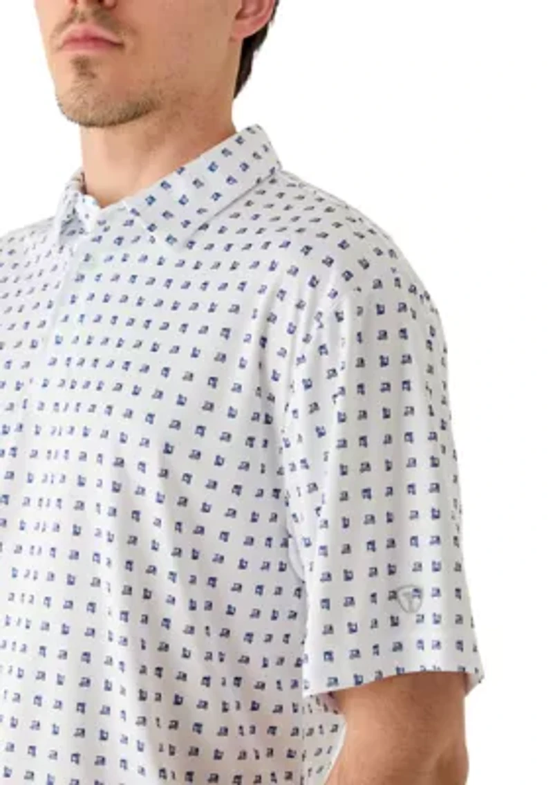 Men's Short Sleeve Digital Golf Polo T-Shirt