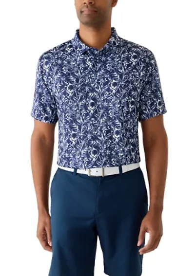 Men's Floral Printed Polo Shirt