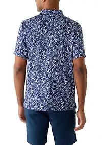 Men's Floral Printed Polo Shirt