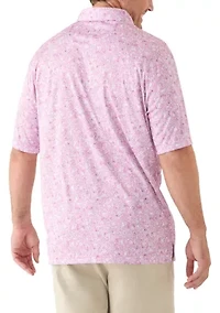 Big & Tall Short Sleeve Sea Life Conversational Polo Shirt