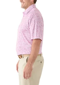 Big & Tall Short Sleeve Sea Life Conversational Polo Shirt