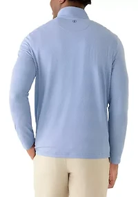 Men's Long Sleeve Herringbone 3/4 Zip Pullover