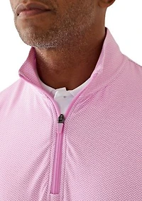 Men's Long Sleeve Herringbone 3/4 Zip Pullover