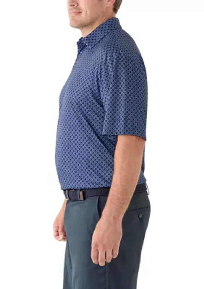 Big & Tall Short Sleeve Golf Ball Conversational Polo