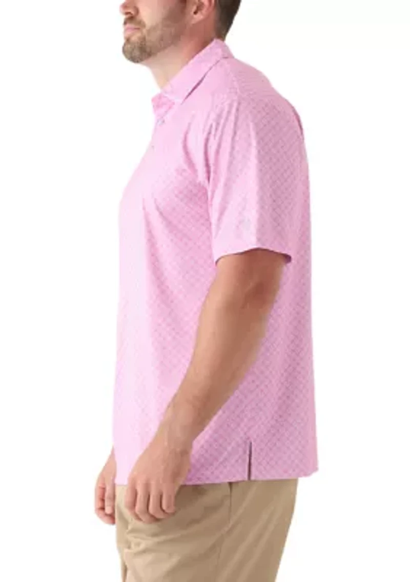 Big & Tall Short Sleeve Golf Ball Conversational Polo