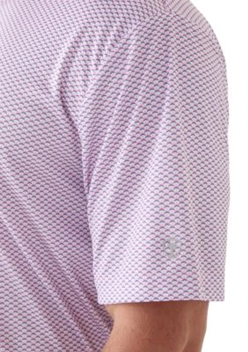 Big & Tall Short Sleeve Geometric Bow Tie Print Polo