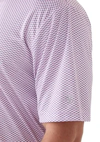 Big & Tall Short Sleeve Geometric Bow Tie Print Polo