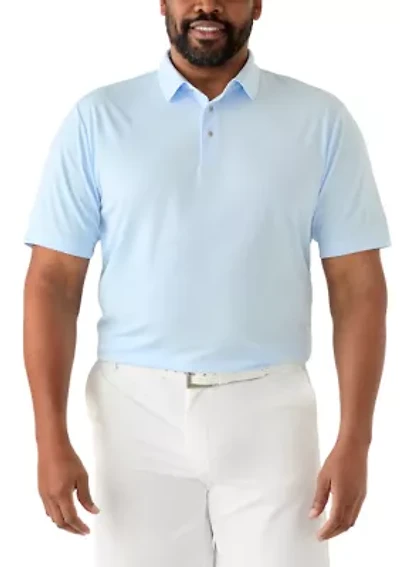 Big & Tall Performance Mesh Solid Polo Shirt