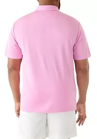 Big & Tall Performance Mesh Solid Polo Shirt