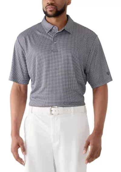 Big & Tall Houndstooth Polo Shirt