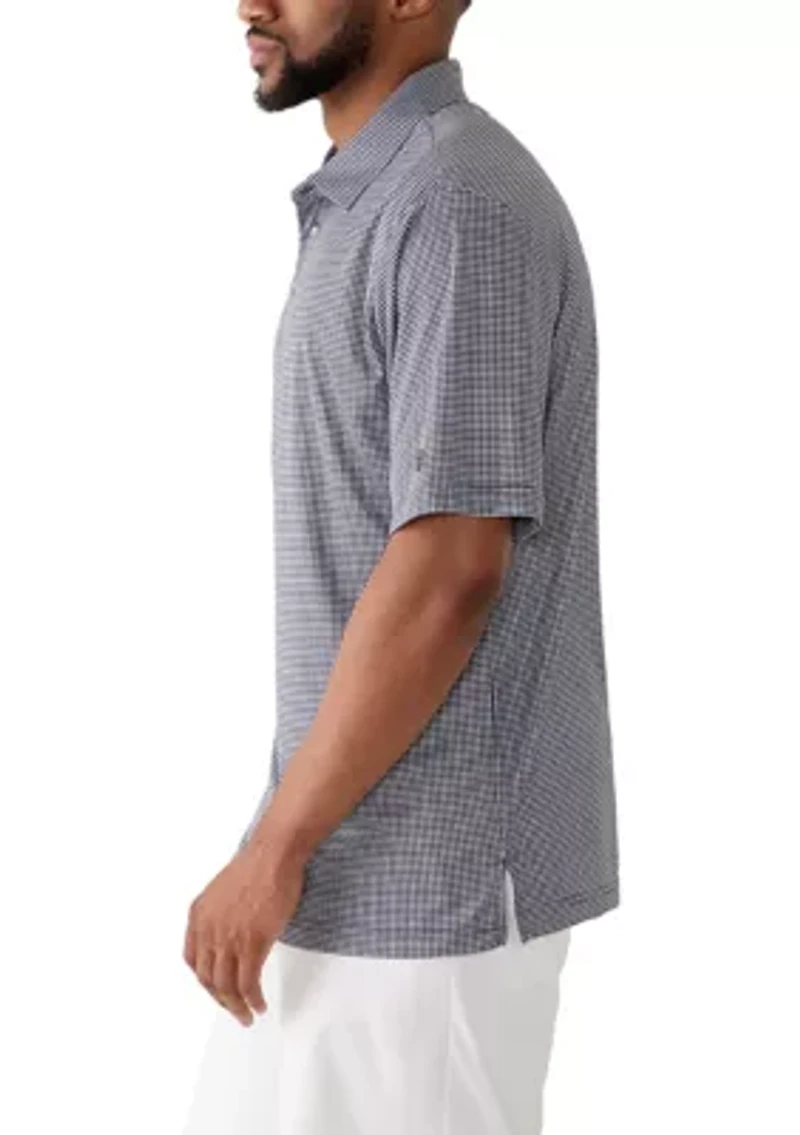 Big & Tall Houndstooth Polo Shirt
