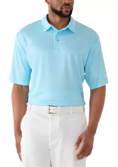 Big & Tall Short Sleeve Houndstooth Polo Shirt