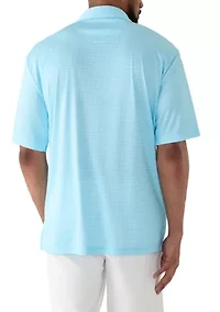 Big & Tall Short Sleeve Houndstooth Polo Shirt