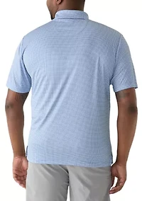 Big & Tall Short Sleeve Houndstooth Polo Shirt