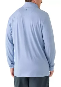 Big & Tall Long Sleeve Herringbone Quarter Zip Pullover